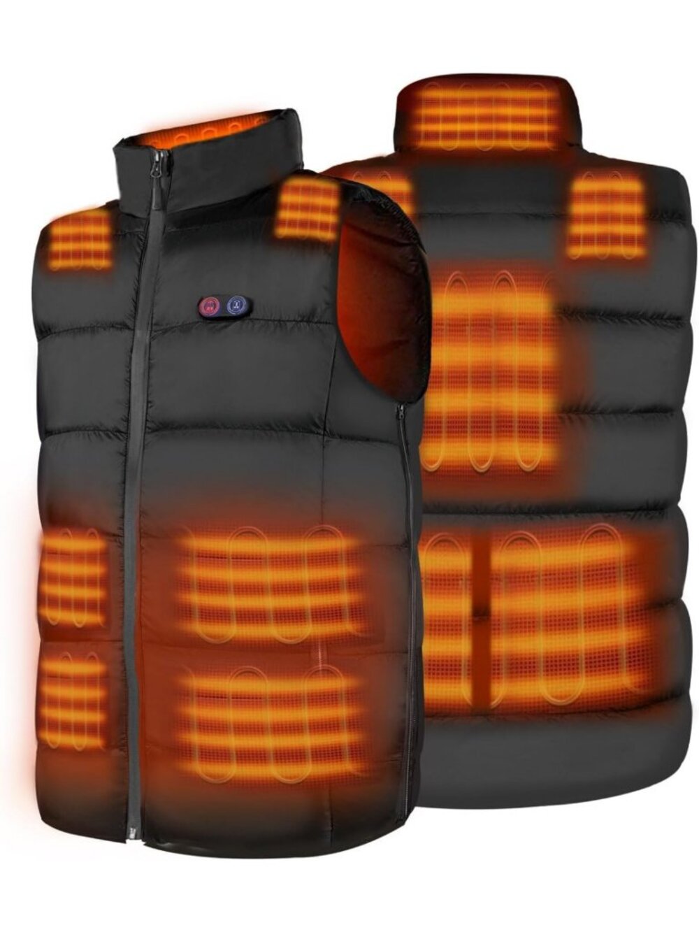 Unisex Heated Vest - Adjustable Sizes, Lightweight & Warm Jacket for Cold